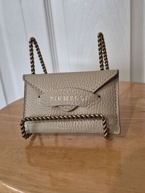 Piumelli Winona beige palmellata leather card holder envelope wallet